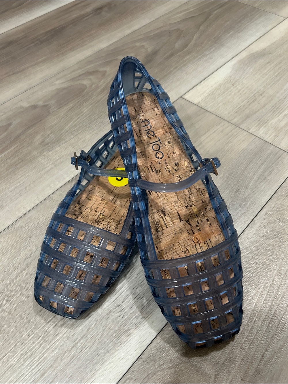 me too Navy Blue Cage Flats